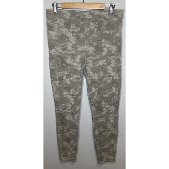 Spanx Camo Pants XL Green Stretch Pull On Skinny Slimming Extra Large - Picture 1 of 7
